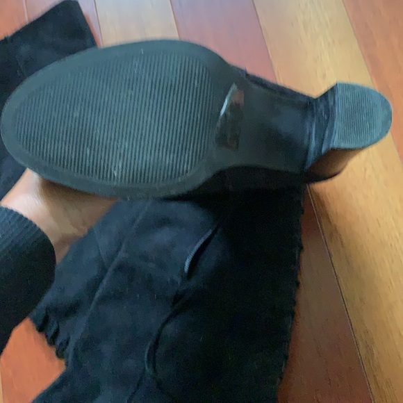 Faux boots, side lace up back, with side zipper size 8 - Picture 6 of 8